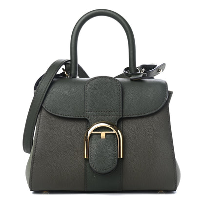 Delvaux Grained Calfskin Bi-Color Brillant Mini Satchel Kaki 1 of 4