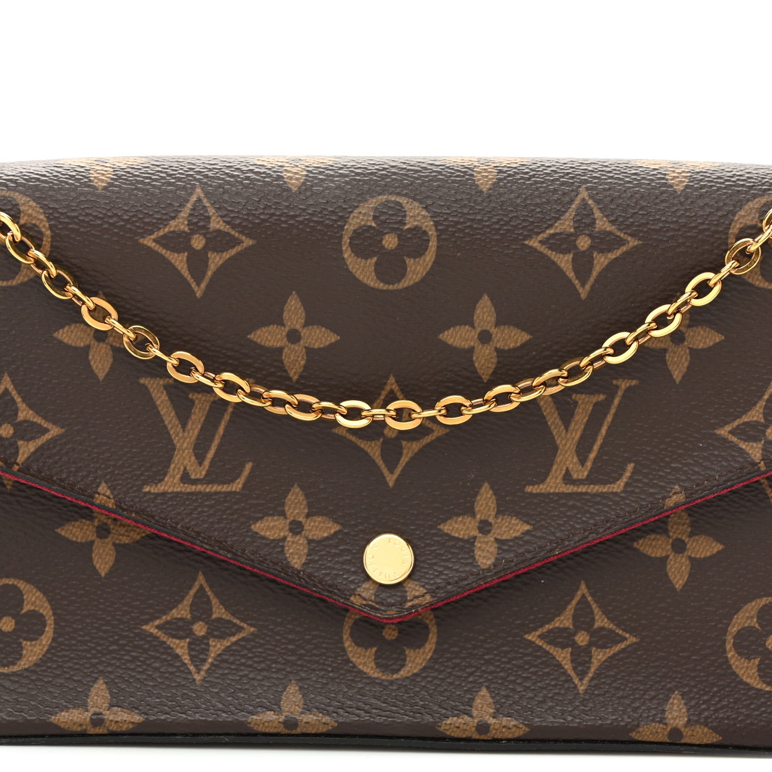 Louis Vuitton Monogram Pochette Felicie Chain Wallet Fuchsia 9 of 12