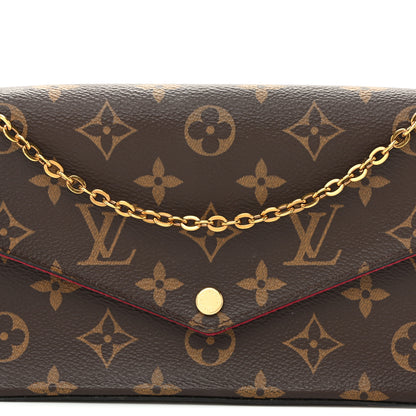 Louis Vuitton Monogram Pochette Felicie Chain Wallet Fuchsia 9 of 12