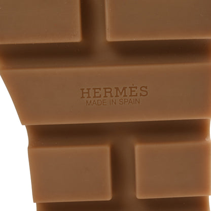 Hermes Suede Goatskin Cork Eze 30 Sandals 37 Orange Brulee 7 of 10