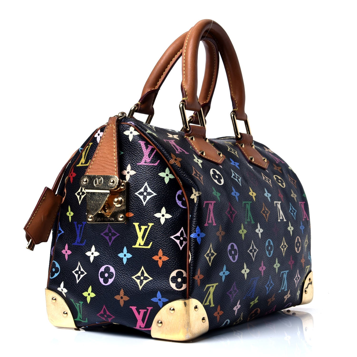 Louis Vuitton Monogram Multicolor Speedy 30 Black 2 of 4