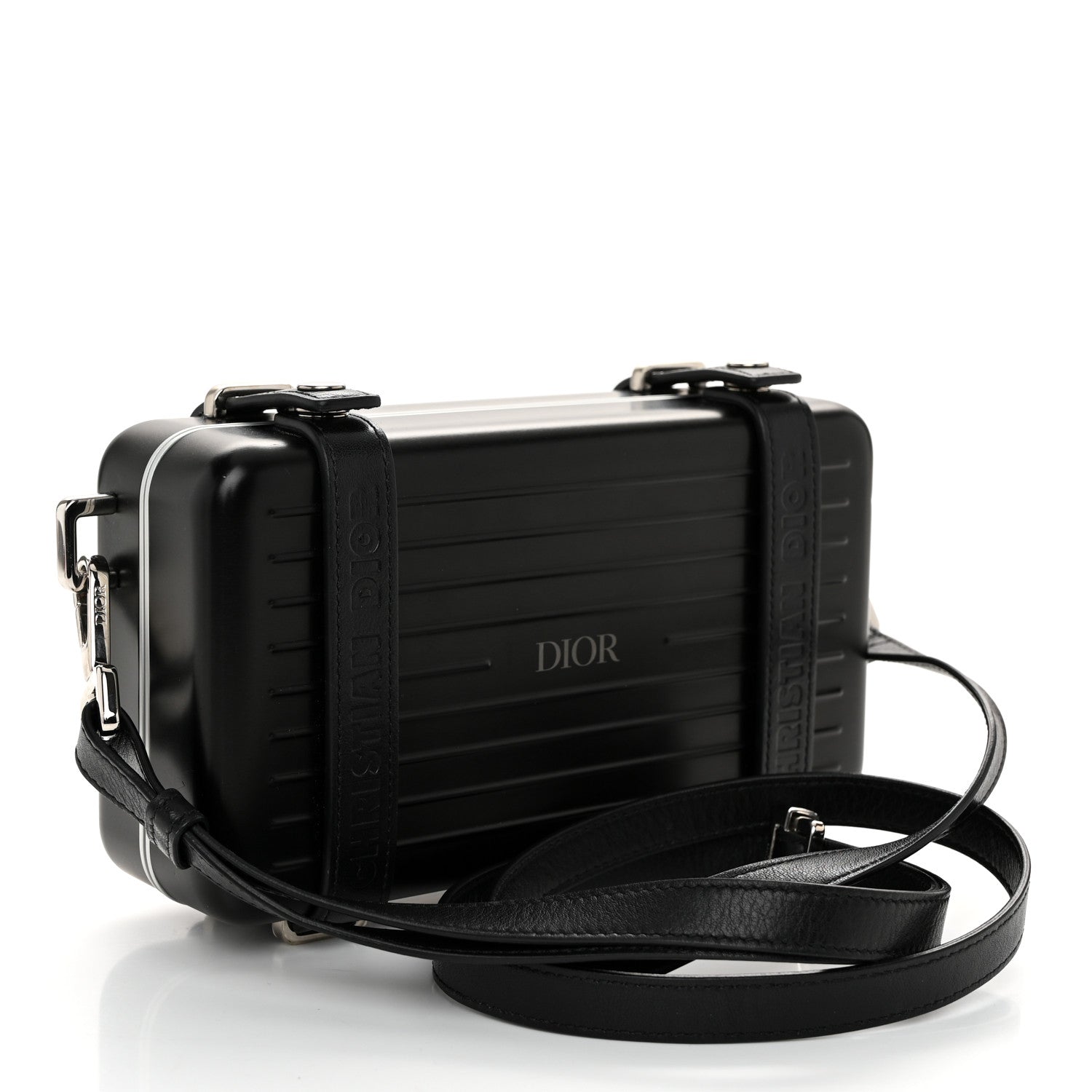 Christian Dior X RIMOWA Aluminum Personal Clutch On Strap Black 3 of 11