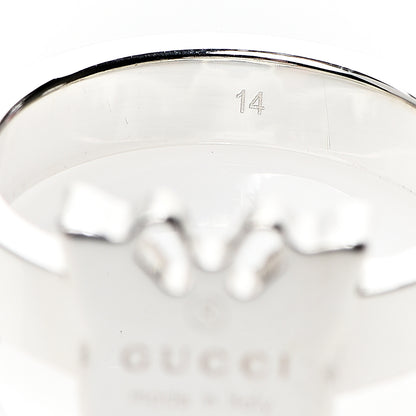 Gucci Sterling Silver Butterfly Band Ring 54 6.75 3 of 5