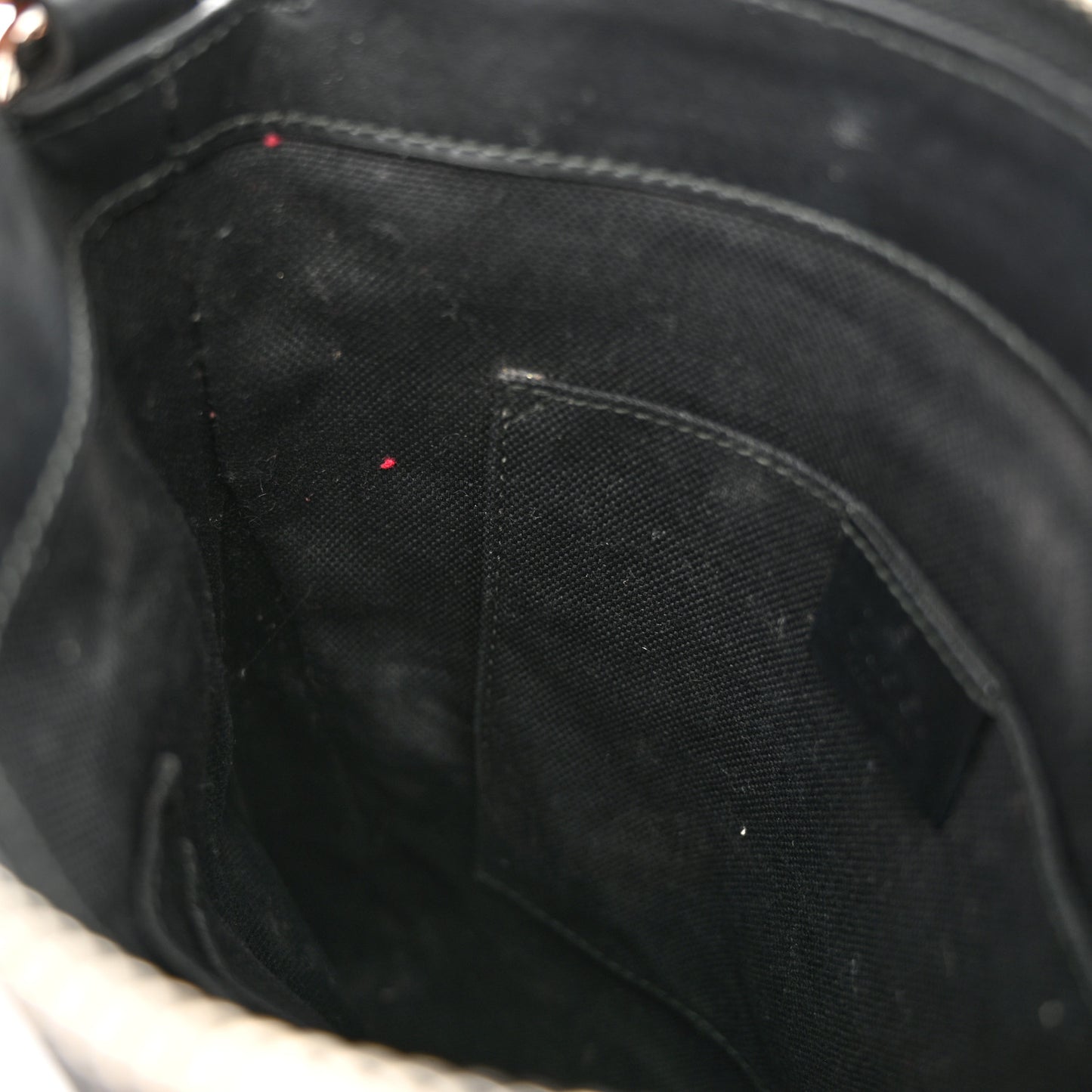 GG Supreme Monogram Web Small Flat Messenger Bag Black Grey