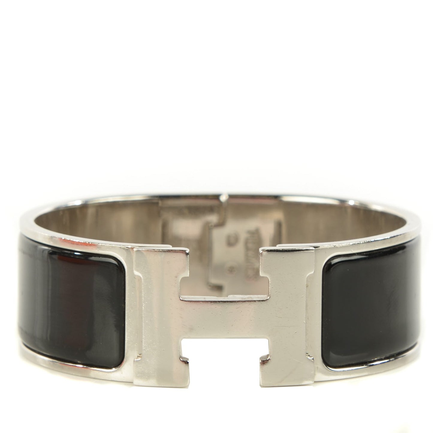 Enamel Wide Clic Clac H Bracelet PM Black
