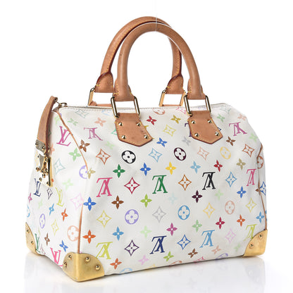 Louis Vuitton Monogram Multicolor Speedy 30 White 3 of 15