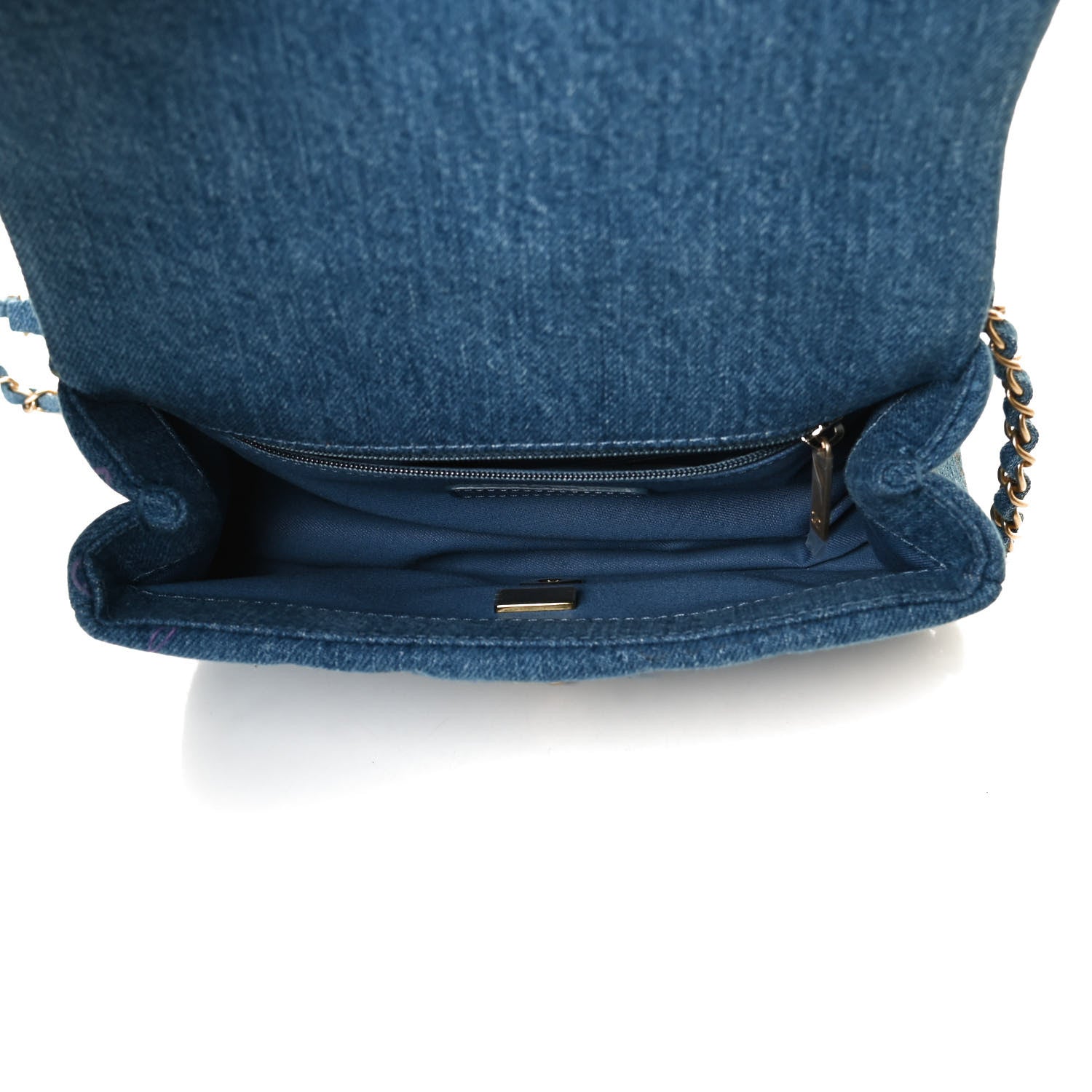 Chanel Denim Quilted Mini Denim Mood Rectangular Flap Blue Multicolor 5 of 12