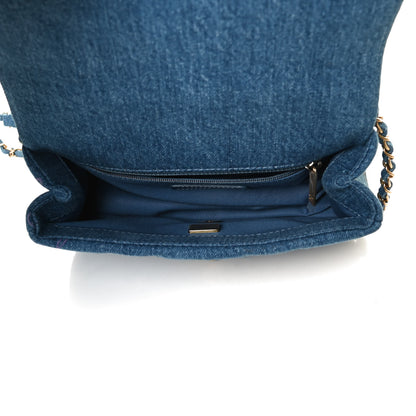 Chanel Denim Quilted Mini Denim Mood Rectangular Flap Blue Multicolor 5 of 12