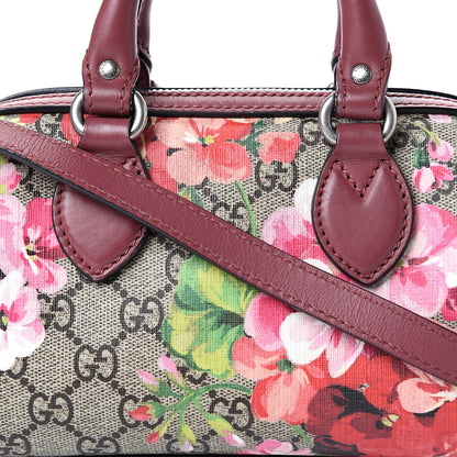 Gucci GG Supreme Monogram Blooms Mini Boston Beige Multicolor Dry Rose 7 of 12