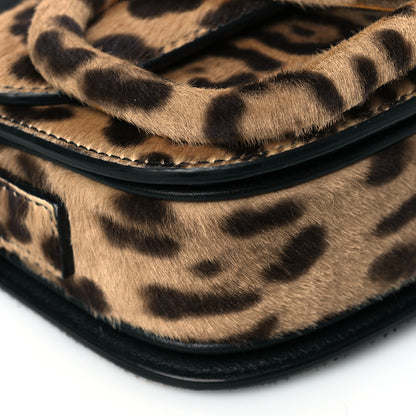 Valentino Garavani Calf Hair Leopard Print Small Supervee Crossbody Bag Black Marrone 7 of 8
