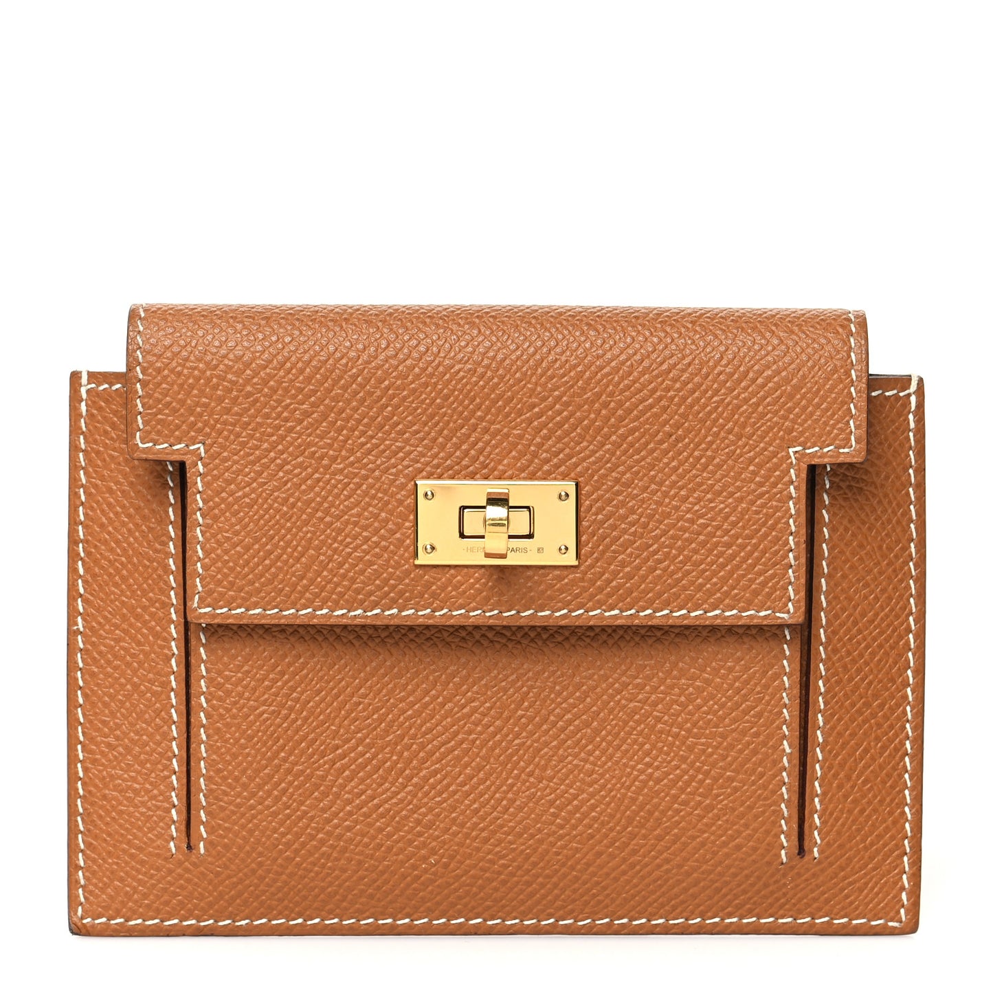 Epsom Kelly Pocket Compact Wallet Gold