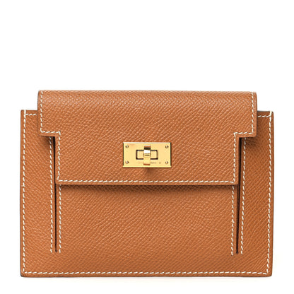Hermes Epsom Kelly Pocket Compact Wallet Gold 1 of 10