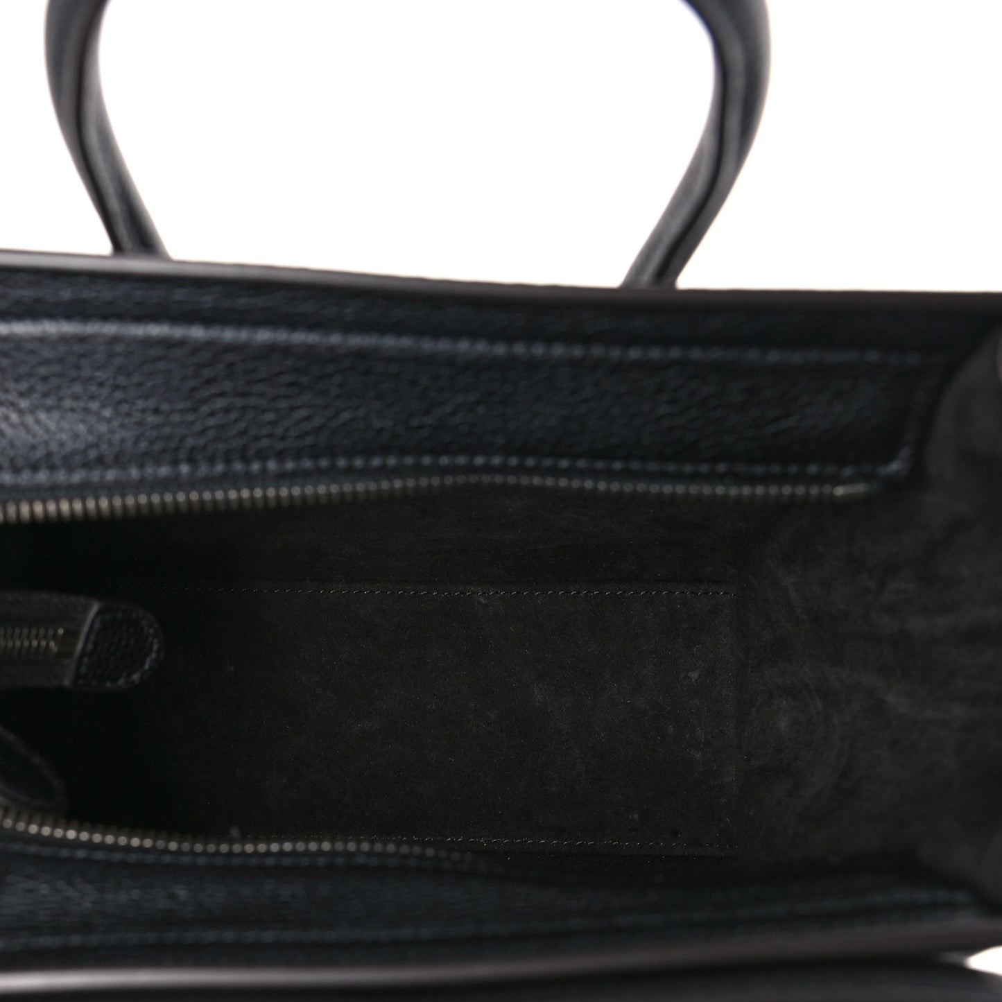 Drummed Calfskin Nano Luggage Black
