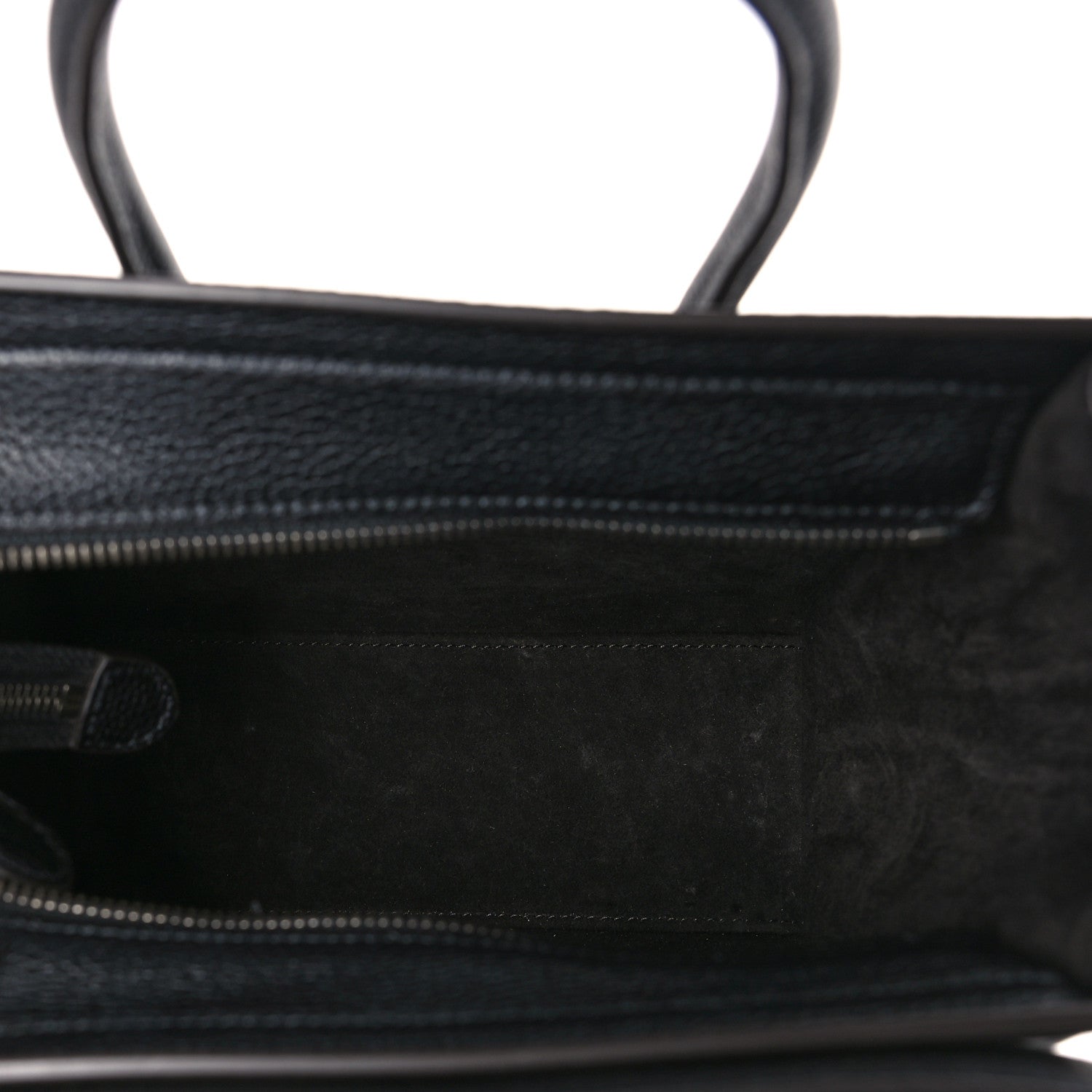 Celine Drummed Calfskin Nano Luggage Black 5 of 10