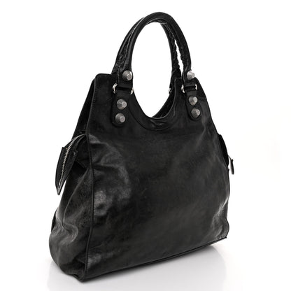 Balenciaga Agneau Giant 21 Silver Hardware Folder Black 3 of 10