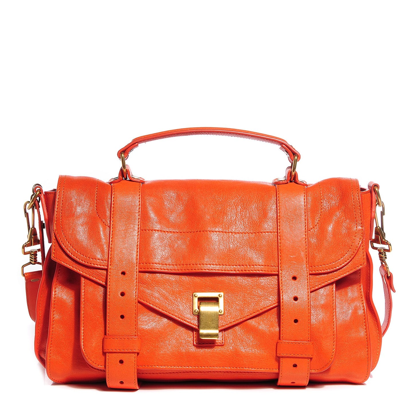 Lambskin PS1 Medium Satchel Orange