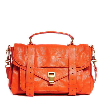 Proenza Schouler Lambskin PS1 Medium Satchel Orange 1 of 12