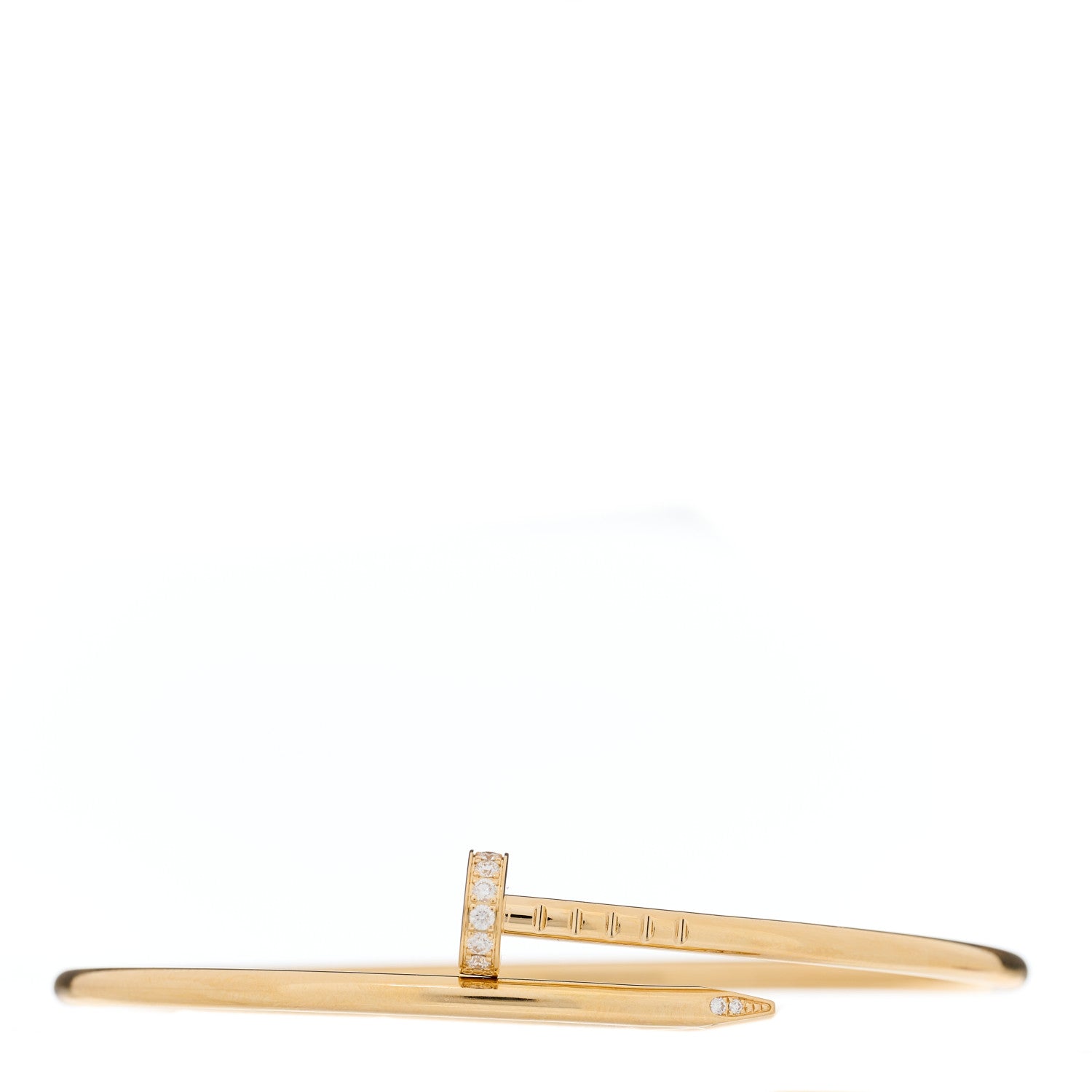 Cartier 18K Yellow Gold Diamond Small Juste Un Clou Bracelet 16 1 of 4