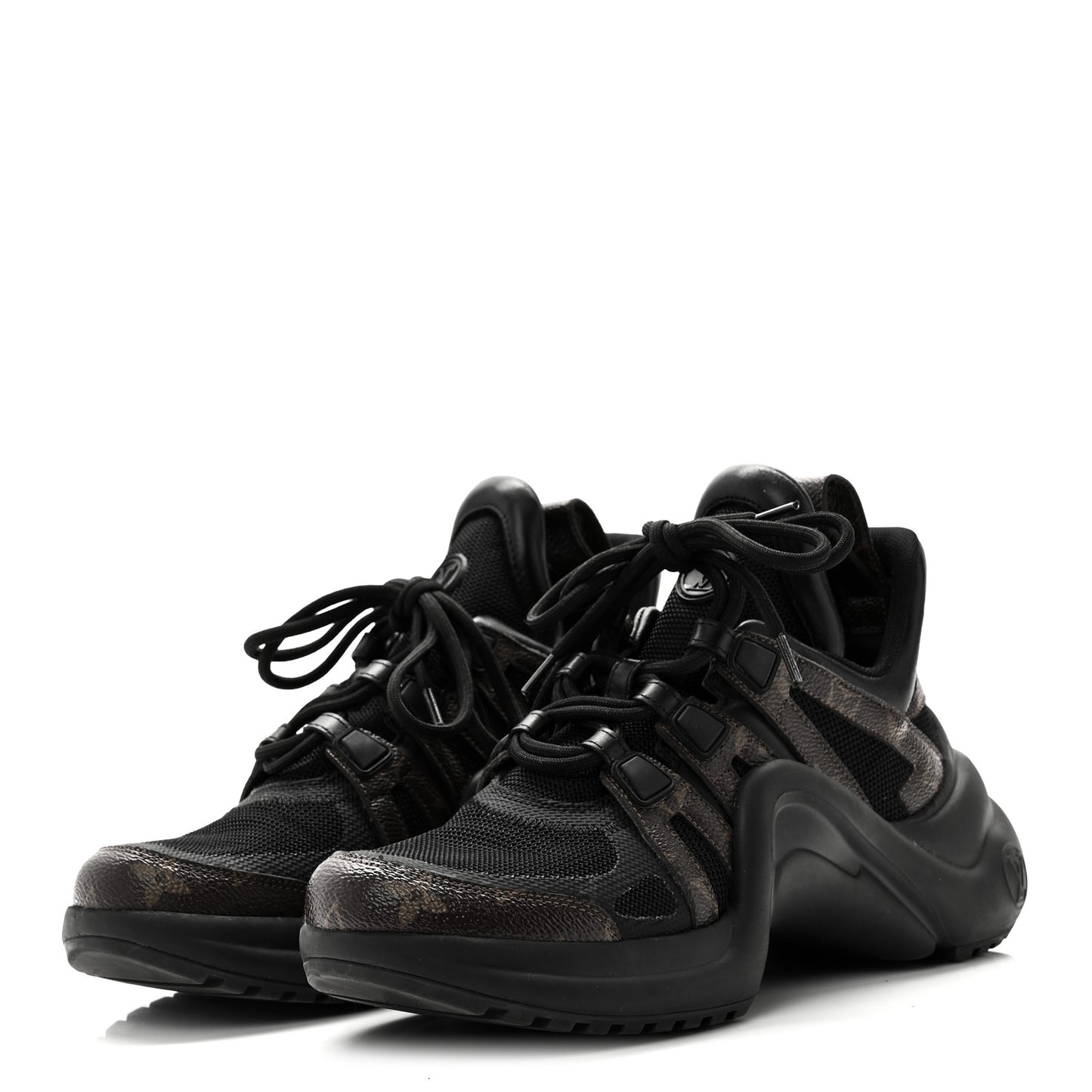 Calfskin Patent Monogram LV Archlight Sneakers 38 Black