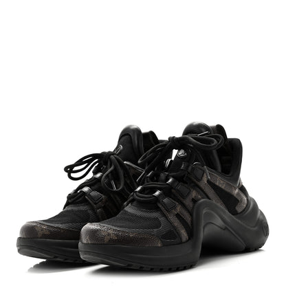 Louis Vuitton Calfskin Patent Monogram LV Archlight Sneakers 38 Black 3 of 8
