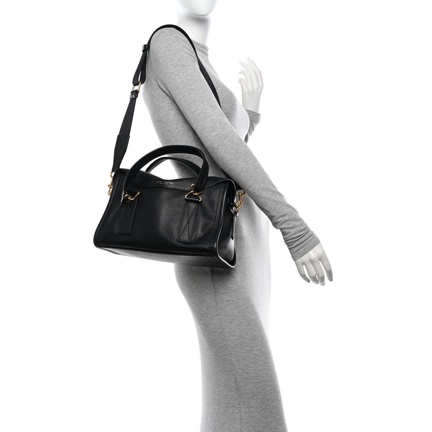 Marc Jacobs Pebbled Calfskin Wellington Satchel Black 2 of 13