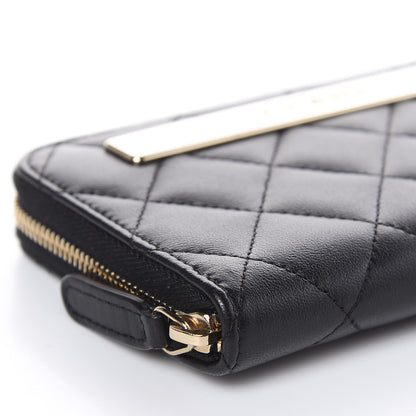 Chanel Lambskin Quilted Small Trendy CC Zip Around Wallet Black 9 of 10