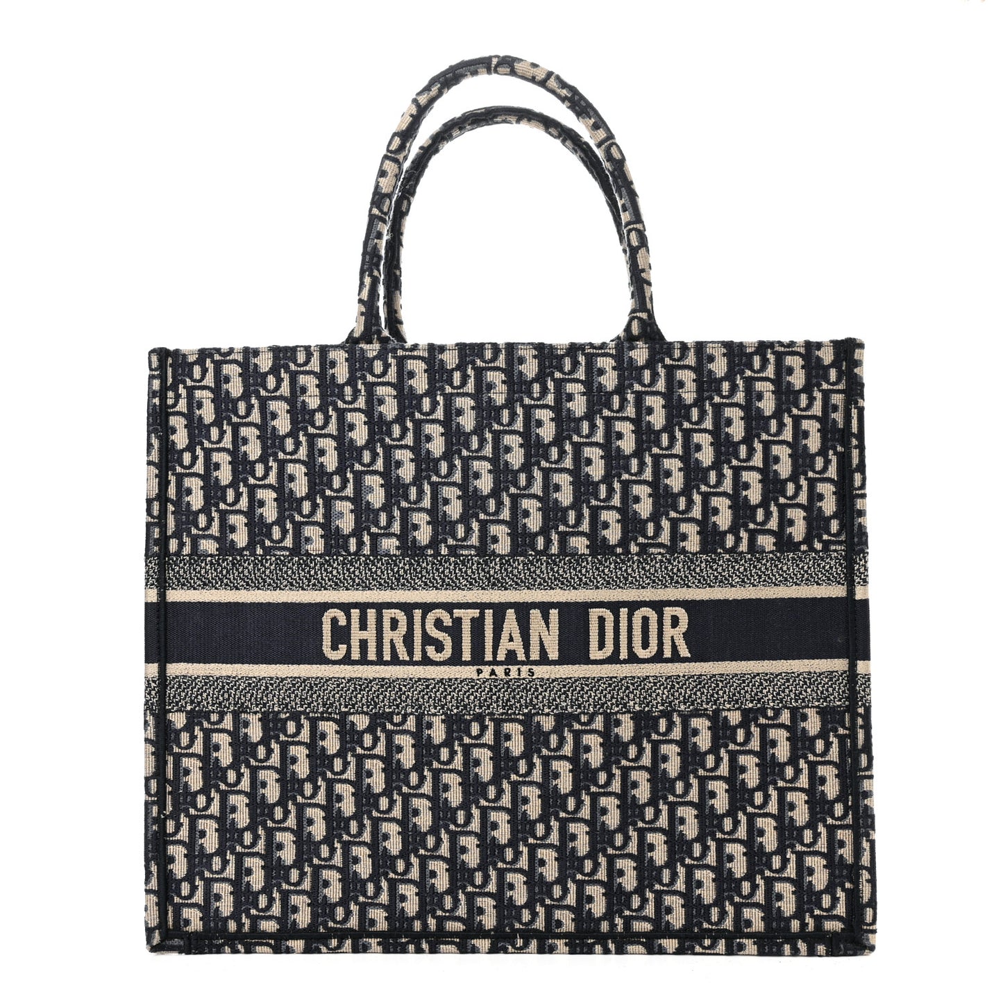 Oblique Book Tote Blue Multicolor