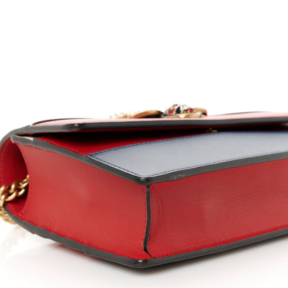 Gucci Calfskin Queen Margaret Chain Wallet Blue Agata Hibiscus Red Mystic White 8 of 9
