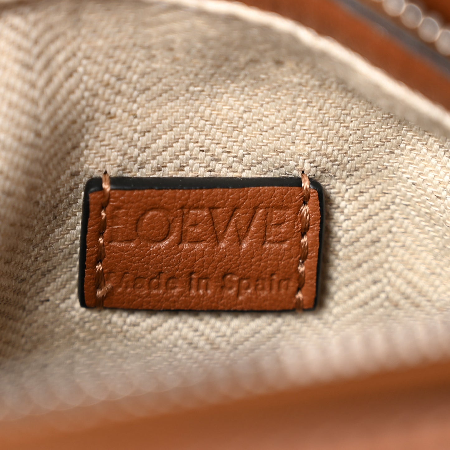 Calfskin Mini Puzzle Edge Bag Tan