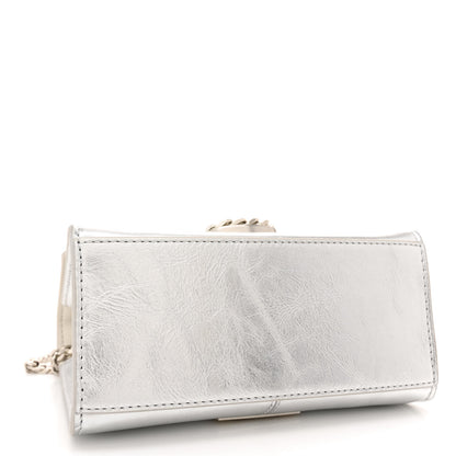Marc Jacobs Calfskin The Metallic St. Marc Mini Top Handle Bag Silver 4 of 11