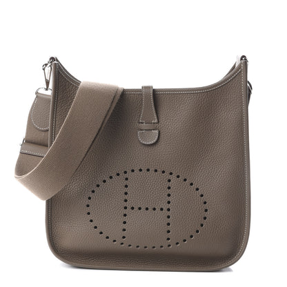 Hermes Taurillon Clemence Evelyne III PM Etoupe 1 of 8