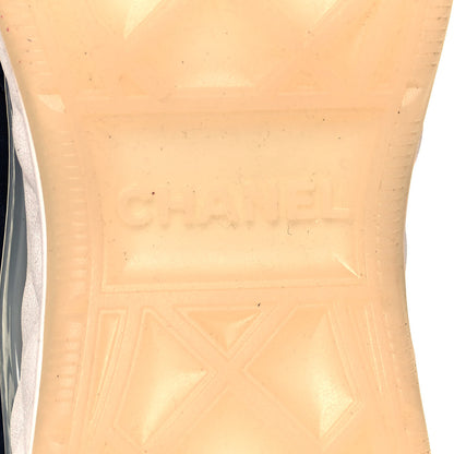 Chanel Velvet Calfskin Mixed Fibers CC Sneakers 39.5 Dark Pink Green 6 of 8