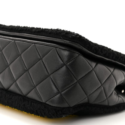 Chanel Shearling Lambskin Jumbo Chanel 100% Flap Black 10 of 10