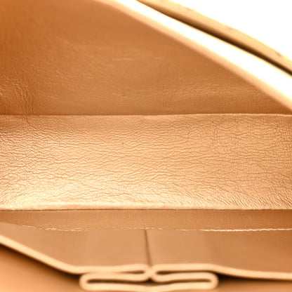 Chanel Metallic Washed Lambskin Quilted Medium Double Flap Dark Gold Black 5 of 17