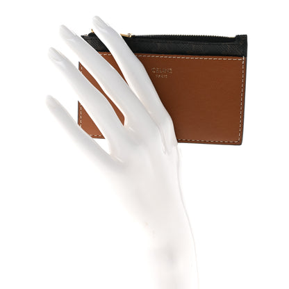 Celine Triomphe Canvas Zipped Card Holder Tan 2 of 7