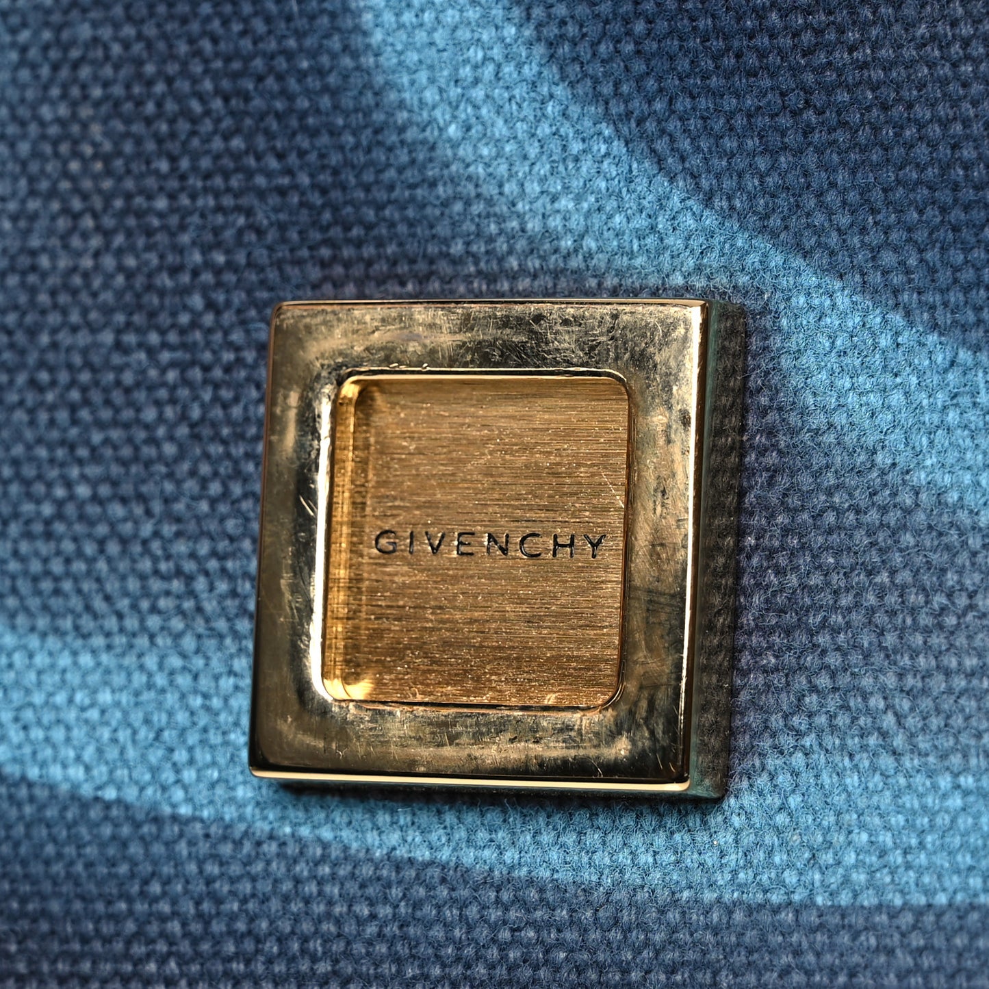 x Chito Graffiti Effect Canvas Leather Small 4G Shoulder Bag Steel Blue