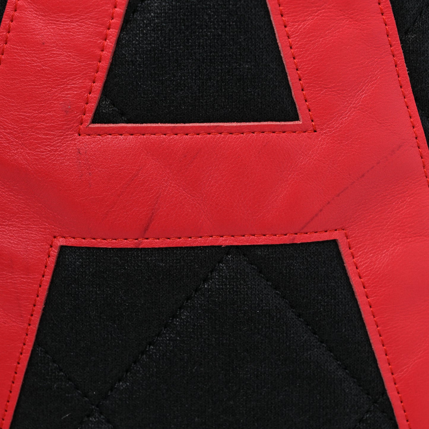 Jersey Quilted LA Cabas Bag Black Red