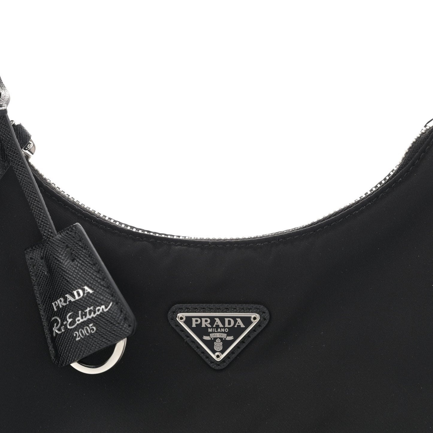 Tessuto Nylon Saffiano Mini Re-Edition 2005 Bag Black