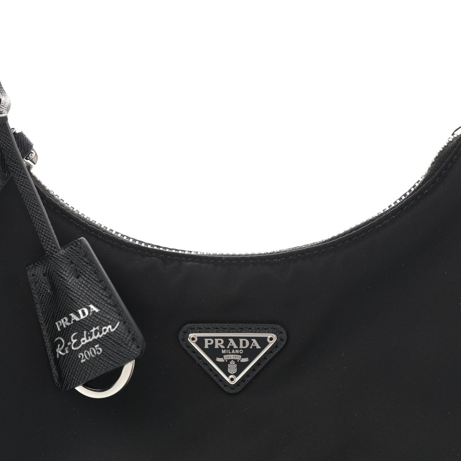 Prada Tessuto Nylon Saffiano Mini Re-Edition 2005 Bag Black 9 of 10