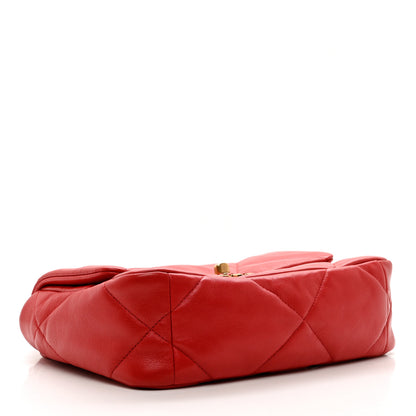 Chanel Lambskin Quilted Medium Chanel 19 Flap Red 4 of 9