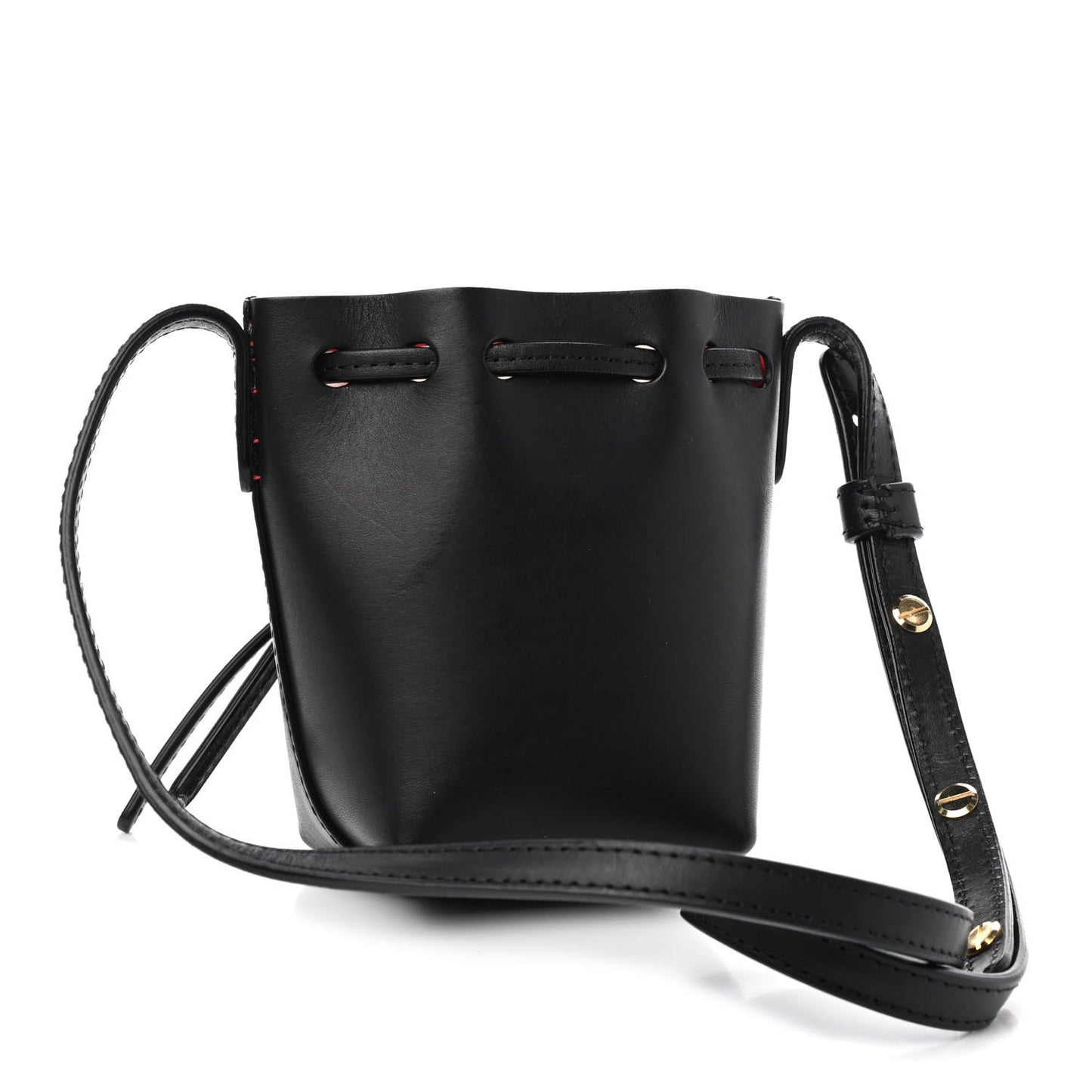Calfskin Baby Bucket Bag Black Flamma