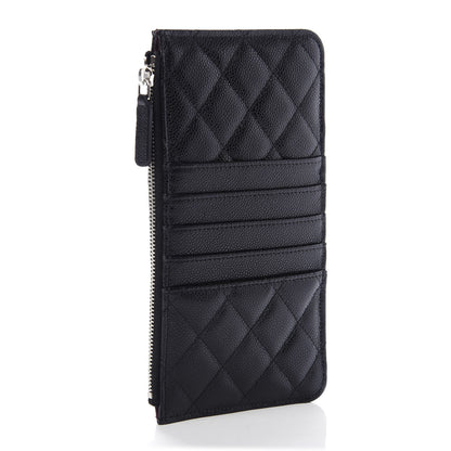 Chanel Caviar Quilted Classic Flat Wallet Pouch Black 3 of 8