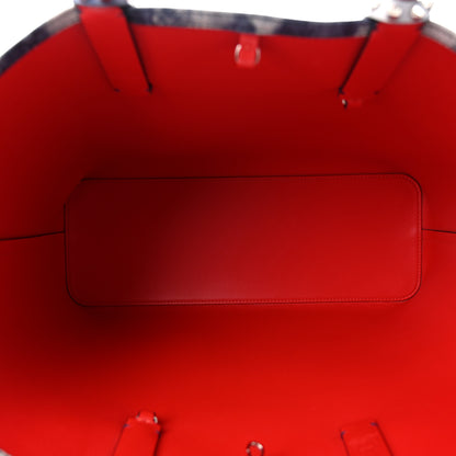 Christian Louboutin Metallic Calfskin Tie Dye Spikes East West Cabata Tote Blue Multicolor 5 of 10