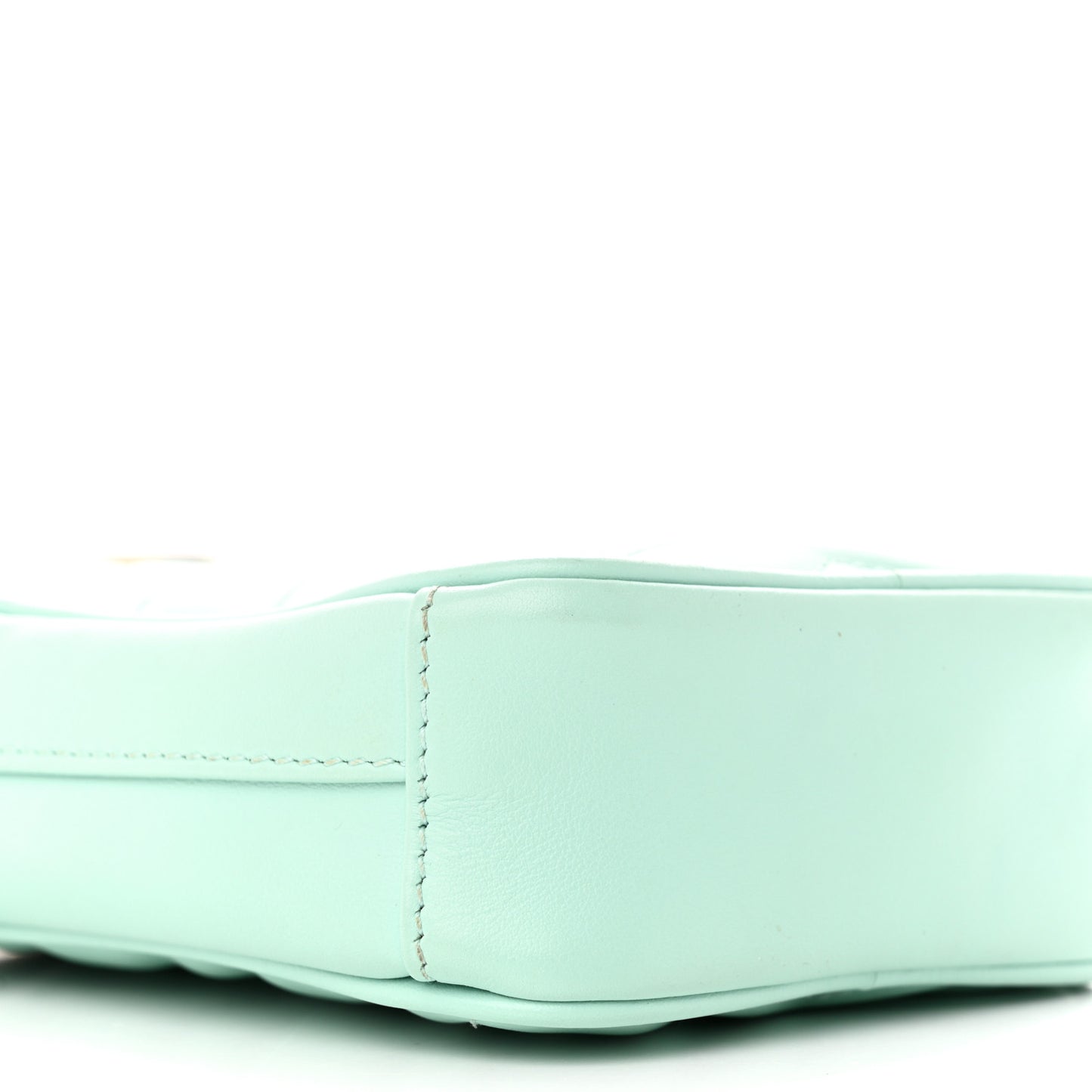 Calfskin Matelasse Mini GG Marmont Crossbody Bag Water Green