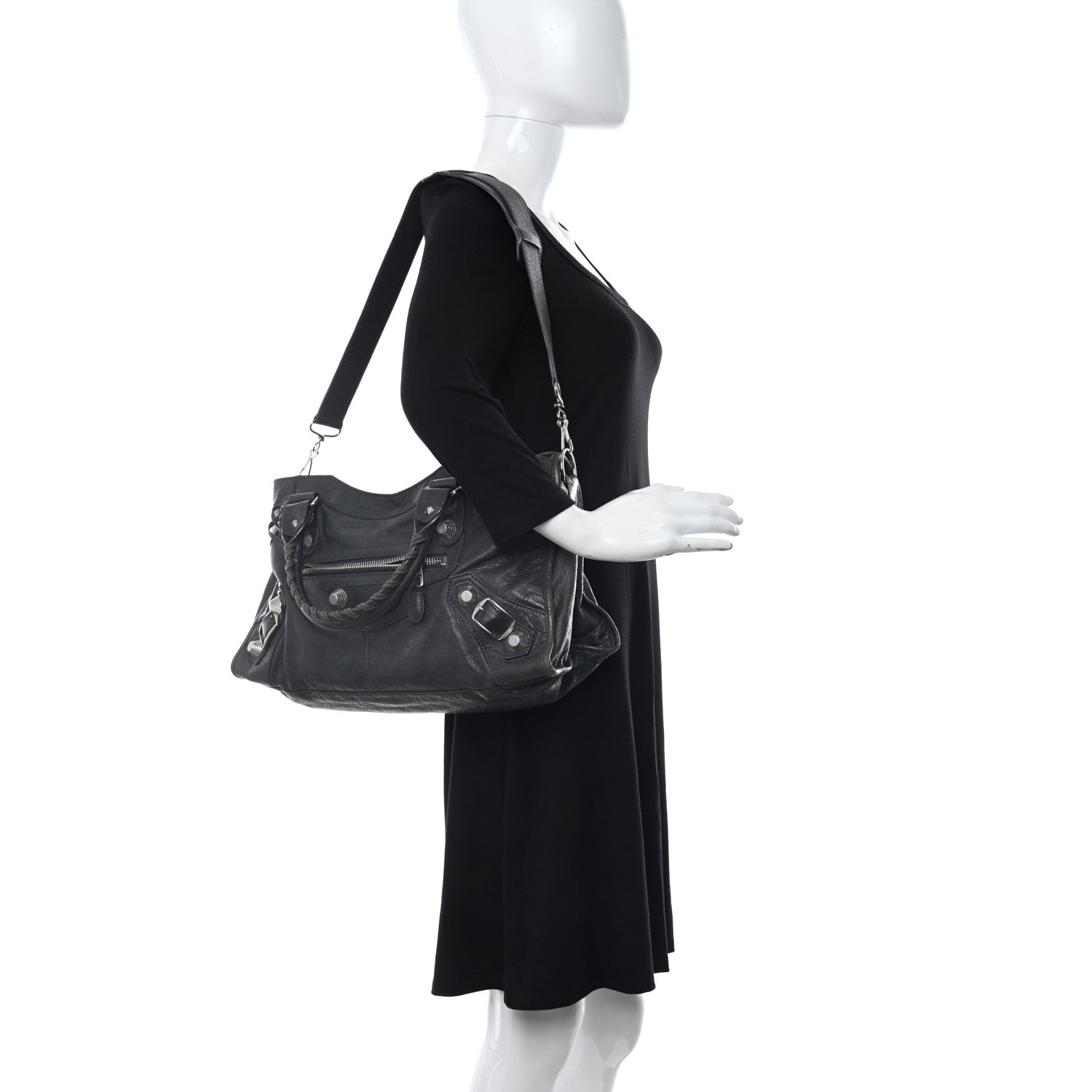 Balenciaga Agneau Giant 21 Silver Hardware Part Time Anthracite 2 of 15