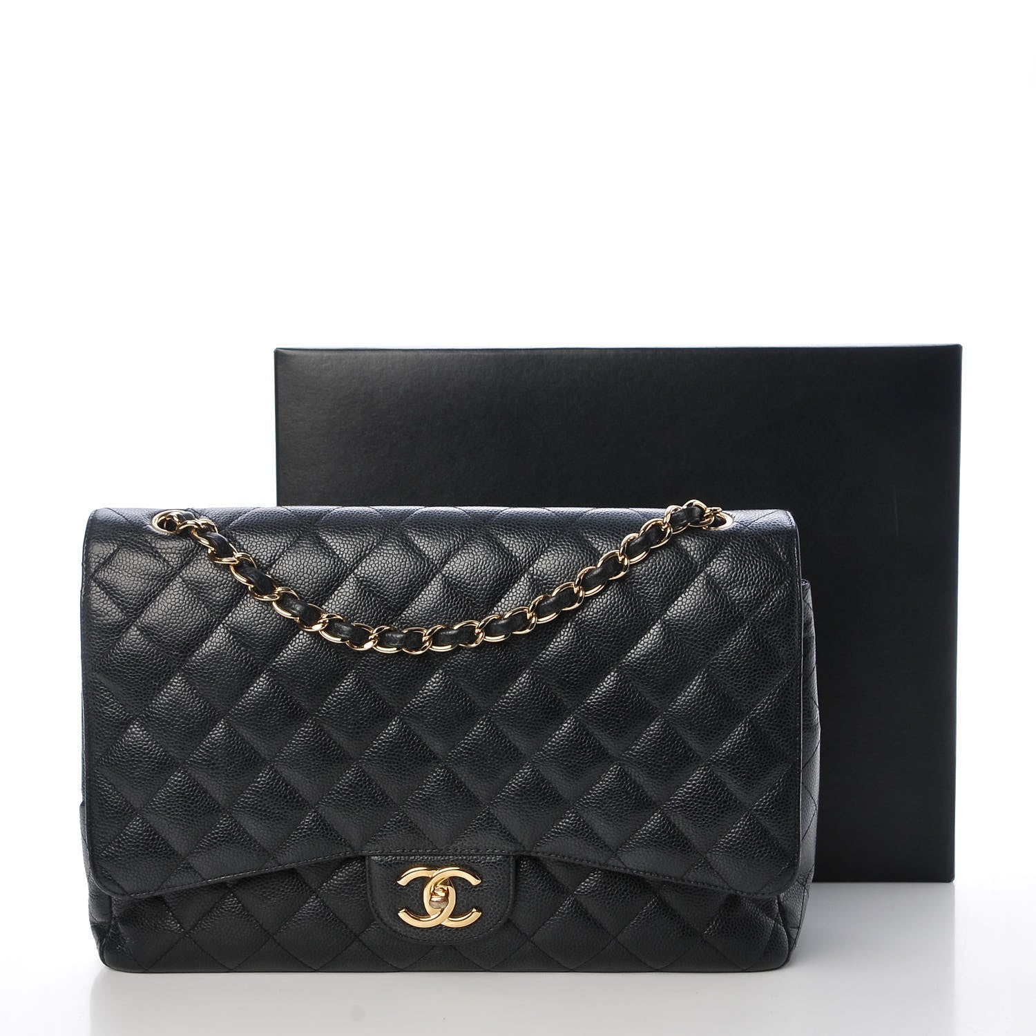Chanel Caviar Quilted Maxi Double Flap Black 13 of 13