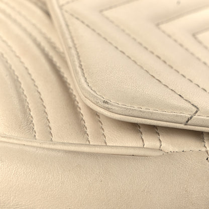 Gucci Calfskin Matelasse Small GG Marmont Shoulder Bag White 13 of 15