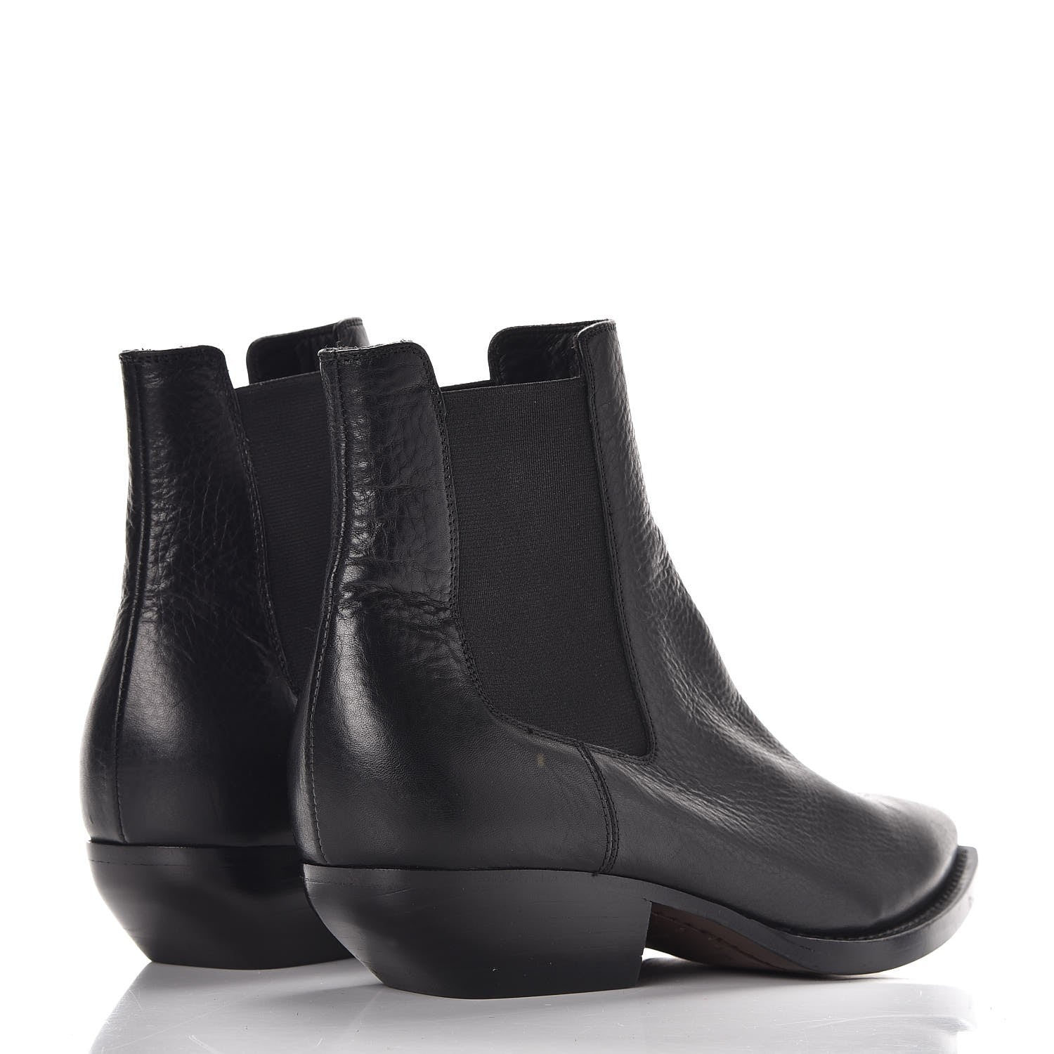 Saint Laurent Calfskin Theo Chelsea Ankle Boots 36.5 Black 4 of 9