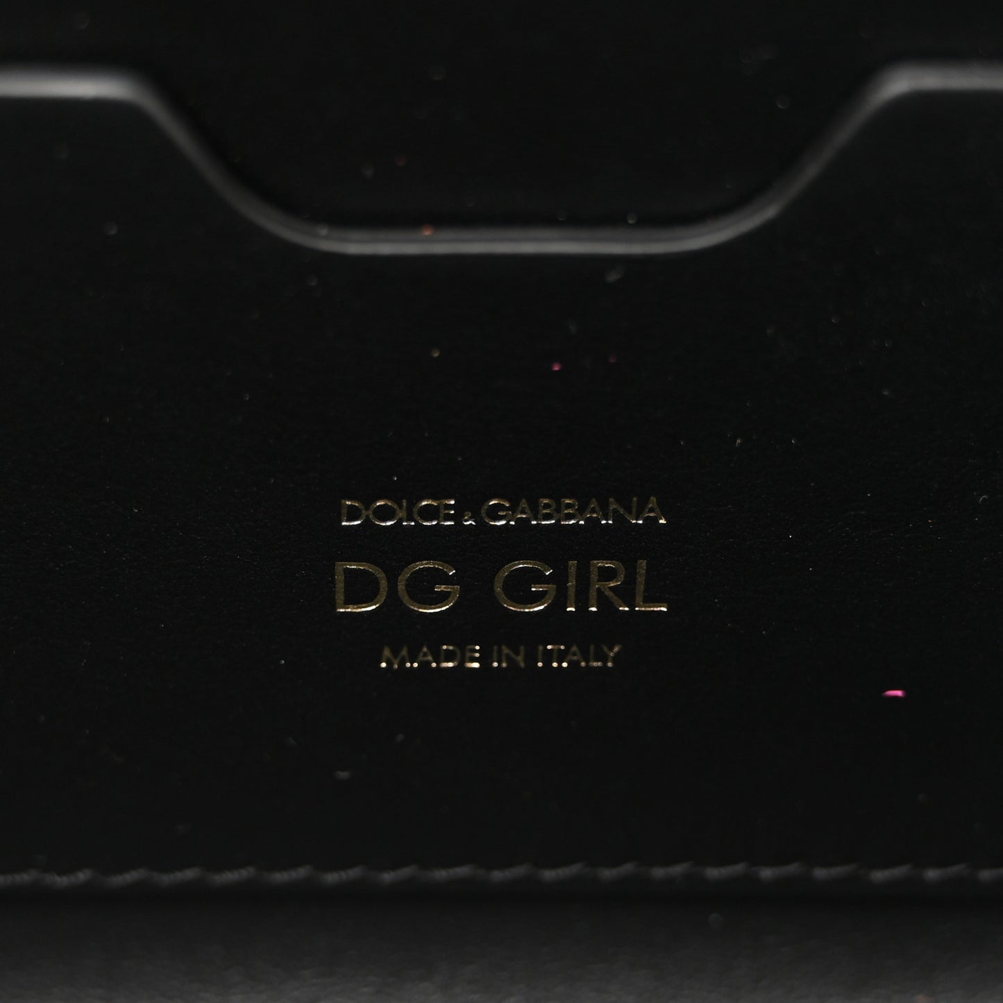 Satin Ocelot Printed DG Girls Phone Bag Black