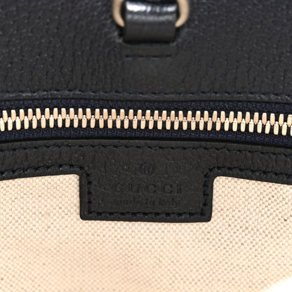 Gucci GG Supreme Monogram Textured Dollar Calfskin Small Retro Interlocking G Tote Bag Beige Blue 6 of 11
